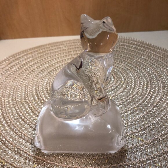 Vtg Crystal Cat Figurine - Picture 4 of 9